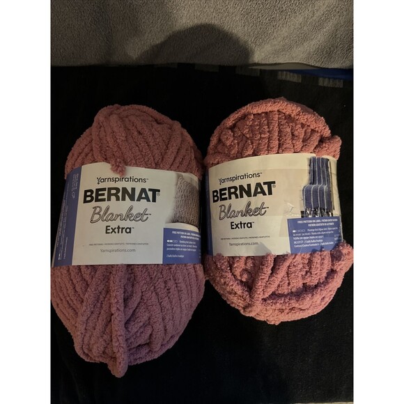 2 Pack Bernat Blanket Extra Yarn-Burnt Rose -1610272 - Picture 1 of 1